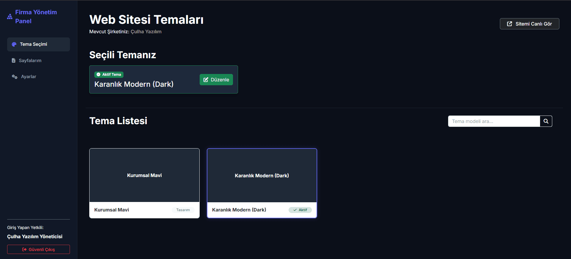 Multi-Tenant Website Builder